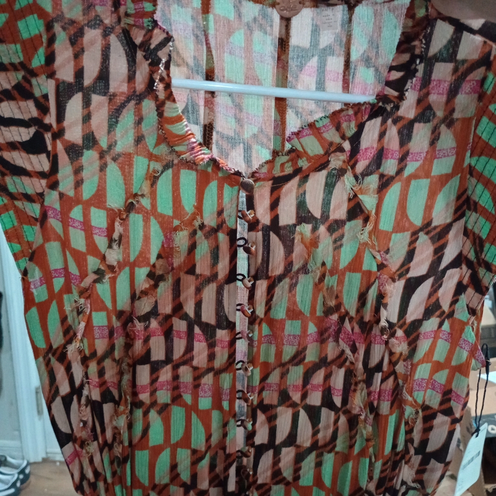 NWT Free People Women's Sahara Bohemian XS Multicolor Patterned Jumpsuit - Picture 9 of 16